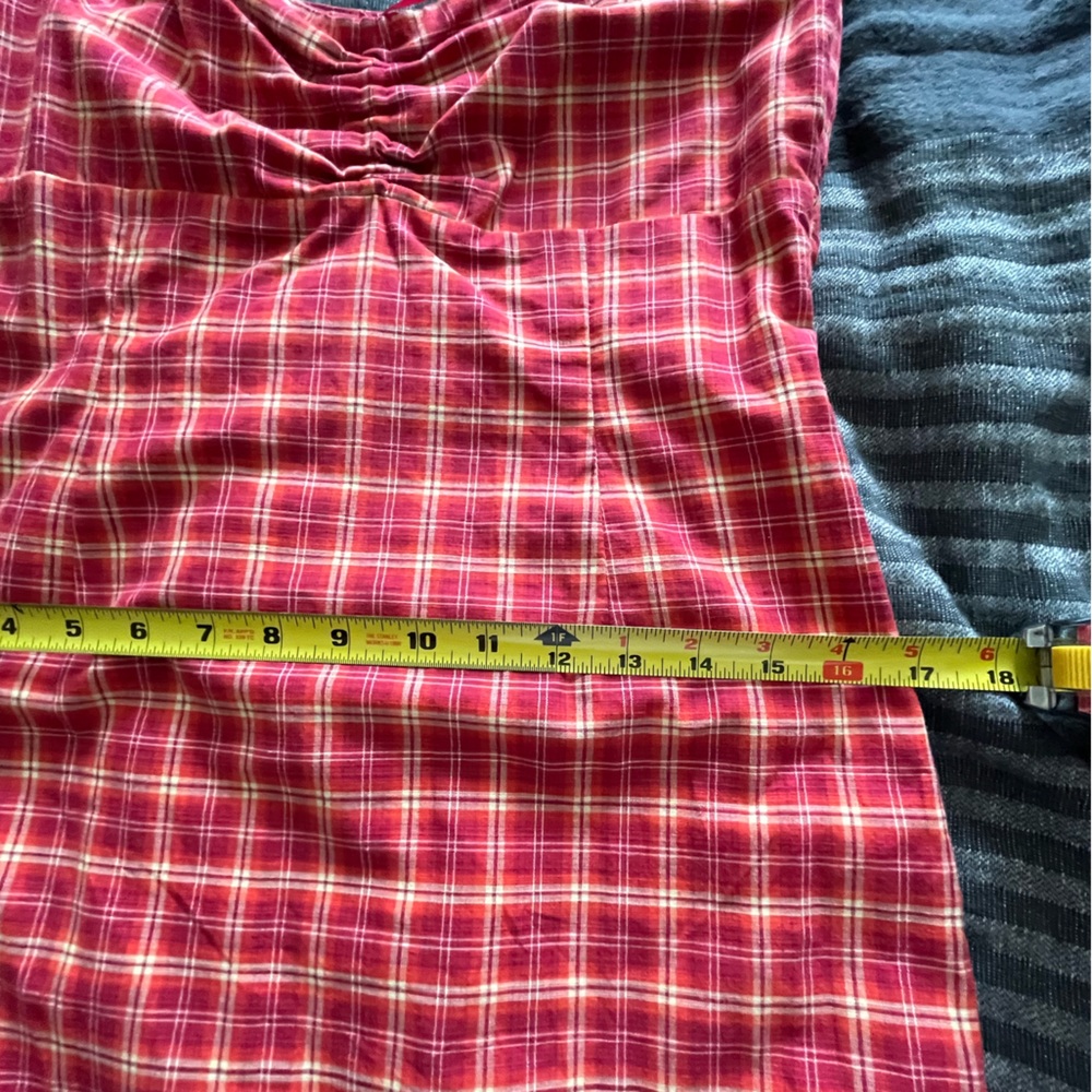 Vintage 80s/90s Esprit plaid mini dress size 5/6 - Picture 13 of 15